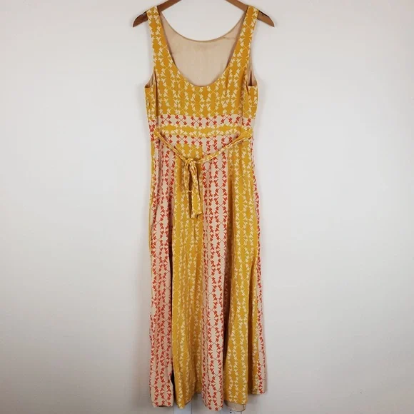 Anthropologie Hummingbird Silk Maxi Dress Charlotte By Charlotte Taylor - Picture 7 of 9